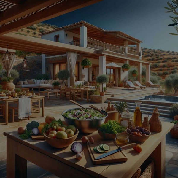 Quelles villas en Crète offrent un cours de cuisine pour apprendre à faire du dakos?